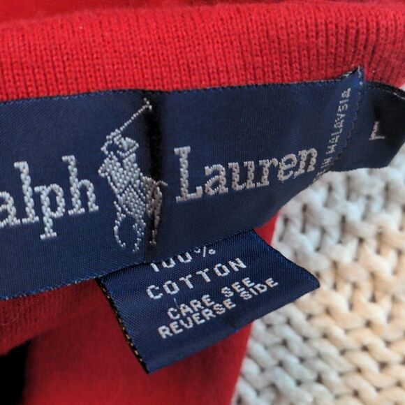 🤩 Ralph Lauren red retro Polo size large 🤩 2 for $20 - Picture 7 of 7